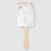 Éventail Programme de mariage | Peonies d'aquarelle d'Albât (Devant)