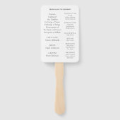 Éventail Programme de mariage personnalisé (Dos)