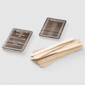 Éventail Programme de mariage personnalisé en bois rustique (Non-assemblé)