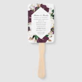 Éventail Programme de mariage personnalisé Fleur de Prunier (Devant)