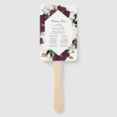 Éventail Programme de mariage personnalisé Fleur de Prunier (Dos)