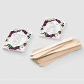 Éventail Programme de mariage personnalisé Fleur de Prunier (Non-assemblé)
