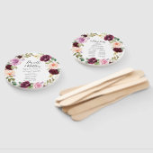 Éventail Programme de mariage personnalisé Rustic Moody Flo (Non-assemblé)