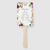 Éventail Programme de mariage personnalisé Rustic Moody Flo (Dos)