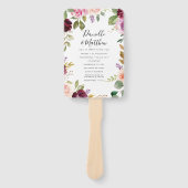 Éventail Programme de mariage personnalisé Rustic Moody Flo (Devant)