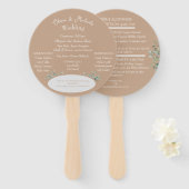 Éventail Programme de mariage personnalisé Ventilateur à ma (Devant et derrière)