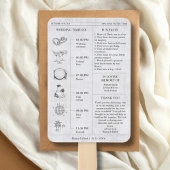 Éventail Programme de mariage photo du journal Timeline Fan