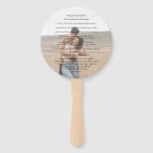 Éventail Programme de mariage photo élégant moderne (Dos)