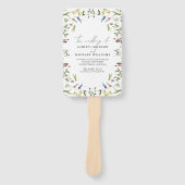 Éventail Programme de mariage pour Fleur sauvage d'été (Devant)