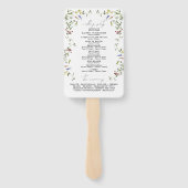 Éventail Programme de mariage pour Fleur sauvage d'été (Dos)
