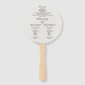 Éventail Programme de mariage pour la forêt extérieure rust (Dos)