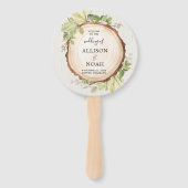 Éventail Programme de mariage pour la forêt extérieure rust (Devant)