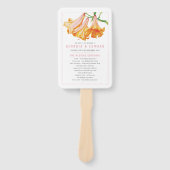 Éventail Programme de mariage pour l'aquarelle de la reine  (Devant)