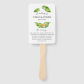 Éventail Programme de mariage pour le feuillage de l'île bo (Devant)