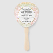 Éventail Programme de mariage pour les feuilles de coeur ro (Dos)