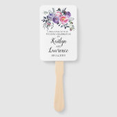 Éventail Programme de mariage pour les fleurs de lavande ro (Devant)