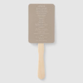 Éventail Programme de mariage pour monogrammes de crête bot (Dos)