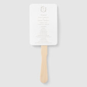 Éventail Programme de mariage pour monogrammes de crête bot (Devant)