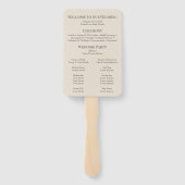 Éventail Programme de mariage Prairie de fleurs sauvages Ta (Dos)