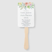 Éventail Programme de Mariage Pretty Flowers (Devant)