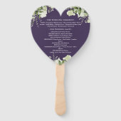 Éventail Programme de mariage Purple Greenery Heart (Dos)
