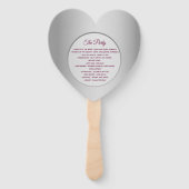 Éventail Programme de mariage Purple Heart (Dos)