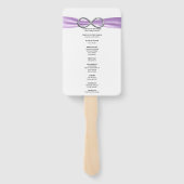 Éventail Programme de mariage Purple Infinity Fans (Dos)