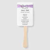 Éventail Programme de mariage Purple Infinity Fans (Devant)