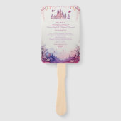 Éventail Programme de mariage Renaissance lavande enchanteu (Devant)