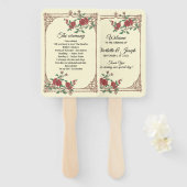 Éventail Programme de mariage romantique médiéval Ventilate (Devant et derrière)