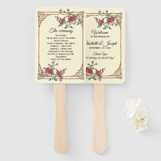 Éventail Programme de mariage romantique médiéval Ventilate