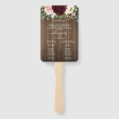 Éventail Programme de mariage romantique rustique Ventilate (Dos)
