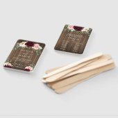 Éventail Programme de mariage romantique rustique Ventilate (Non-assemblé)