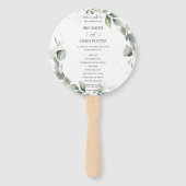 Éventail Programme de mariage rond rustique de la couronne  (Devant)