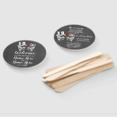 Éventail Programme de mariage Rose crâne Halloween Rouge (Non-assemblé)