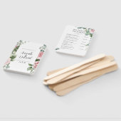 Éventail Programme de mariage rose floral Aquarelle (Non-assemblé)