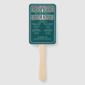 Éventail Programme de mariage royal avec épée florale argen (Dos)