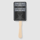 Éventail Programme de mariage royal Black Silver Sword (Devant)