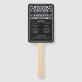 Éventail Programme de mariage royal Black Silver Sword (Dos)