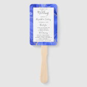 Éventail Programme de mariage Royal Blue Gold Agate (Devant)