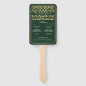 Éventail Programme de mariage royal épée dorée médiévale ve (Dos)