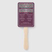 Éventail Programme de mariage royal épée florale argent mau (Dos)