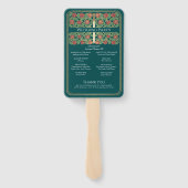 Éventail Programme de mariage royal épée florale or sarcell (Dos)
