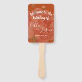 Éventail Programme de mariage Rust Terracotta Minimaliste M (Devant)