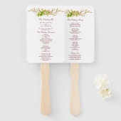 Éventail Programme de mariage Rustic Antlers & Wildflowers (Devant et derrière)