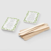 Éventail Programme de mariage rustique avec cadre de feuill (Non-assemblé)