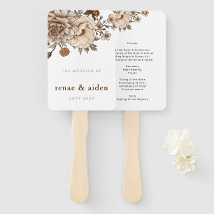 Éventail Programme de mariage rustique, Boho Woodland