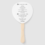 Éventail Programme de mariage rustique Ordre des événements (Dos)