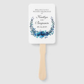 Éventail Programme de mariage rustique Ventilateur Aquarell (Devant)