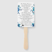 Éventail Programme de mariage rustique Ventilateur Aquarell (Dos)